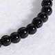 Perles de verre avec des colliers de perles d'agate X-NJEW-E040-04-5