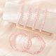 Натуральный розовый кварц бисером браслеты простирания BJEW-D446-B-11-7