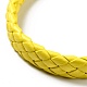Bracelets de cordon tressé en similicuir pu pour femmes BJEW-M290-01B-4