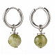 Boucles d'oreilles en perles de jade naturel qinghai pour cadeau femme fille EJEW-JE04607-02-2