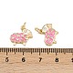 Латунные микро проложить кубического циркония подвески KK-L240-16G-02-3
