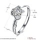 Adjustable 925 Sterling Silver Cubic Zirconia Finger Rings RJEW-BB20777-6-6