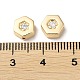 Brass Micro Pave Cubic Zirconia Beads KK-F862-19G-3