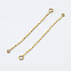 Brass Chain Links connectors KK-F727-64G-NF-2