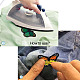 コンピューター化刺繍フェルト布アイロン/パッチの縫製  マスクと衣装のアクセサリー  アップリケ  DIYソーイングキット付き（プラスチックボタンを含む）  ミシン糸コード  針  安全ピン）  ミックスカラー  45x75x1.5mm  1色/パソコン  12個/セット DIY-TA0008-09-14