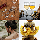 SUNNYCLUE Brass Wine Glass Charm Rings Hoop Earrings MAK-SC0001-01-7
