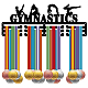 Creatcabin 体操メダルハンガーディスプレイメダルホルダースポーツラック賞金属ストラップホルダー頑丈な壁掛けスイマーランナーアスリートプレーヤーギフト60メダル以上オリンピック15.7 x 5.9インチ ODIS-WH0037-056-1