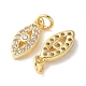 Латунные микропаве прозрачные подвески с фианитом KK-Q031-47G-08-2