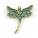 Dragonfly Zinc Alloy Big Pendant Rhinestone Settings PALLOY-R065-090-FF-2