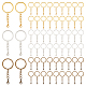15 pièces 3 couleurs porte-clés fendus en fer KEYC-PH01509-1