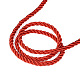 3プライポリエステルコード  装飾ロープでロープをバインドする  プラスチッククラスプハンドコード  レッド  5mm  30 m /ロール OCOR-TAC0009-03B-4