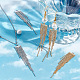 Beebeecraft 6 pièces 2 couleurs chaînes à billes en laiton gland gros pendentifs KK-BBC0007-49-4