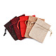 ポリエステル模造黄麻布包装袋巾着袋  ミックスカラー  8.6x6.6cm ABAG-R004-7x9cm-M-1