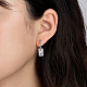 Boucles d'oreilles demi-créoles en argent sterling rhodié 925 RB2270-1-3