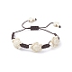 3 pièces 3 bracelets de perles tressées de tortue turquoise synthétique teints en couleur pour les enfants BJEW-JB09407-2