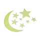 Kids Baby Room Wall Decorations Glow in the Dark Plastic Moon & Star Stickers AJEW-A023-02E-1