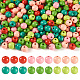 240шт 6 цвета натуральные деревянные бусины WOOD-TA0002-74E-1