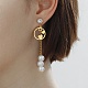 Boucles d'oreilles pendantes en acier inoxydable doré 304 CL0746-3-3