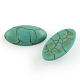 Fornituras artesanales teñidos turquesa piedra preciosa sintética espalda plana cabuchones TURQ-S265-10x29mm-02-1