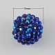 Multi-Color Chunky Disco Pave Ball Resin Rhinestone Beads for Jewelry Making X-RESI-S257-14mm-SB6-1
