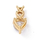 Кулоны из экологически чистой латуни с прозрачным фианитом ZIRC-C027-02G-RS-2