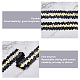 Phパンダホール 15ヤード スパンコールリボントリム 30ミリメートルスパンコール弾性トリム ブラックゴールデンスパンコール弾性トリム グリッタースパンコールトリム 工芸品の装飾用 コスチュームアクセサリー ドレスヘッドバンド縫製 OCOR-WH0047-80-4