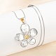 Двухцветные подвески из нержавеющей стали 304 для женщин NJEW-S445-01E-GP-1