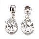 Antique Silver Plated Alloy European Dangle Charms MPDL-L028-04AS-2