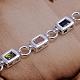 Laiton exquis zircone cubique lien rectangle bracelets BJEW-BB12624-4