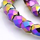Full Plated Glass Faceted Drum Beads Strands GLAA-A032-6mm-FP04-1