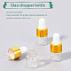 BENECREAT 50 Pack 1ml Clear Glass Bottles with Dropper Pipettes Mini Empty Eye Glass Dropper Bottles with Pipettes MRMJ-BC0002-04-5