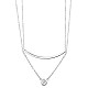 Shegrace rhodinierte 925-stufige Halskette aus Sterlingsilber JN656A-1