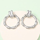 Серьги-гвоздики из бамбука из нержавеющей стали 304 EJEW-K268-80P-2