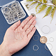 SUNNYCLUE 1 Box 100Pcs 5 Sizes Brass Linking Rings Open Bezel Charms Round Earring Hoops Earrings Charm Connector Links Frames Silver Circle Pendant for Jewellery Making Charms Crafting Accessories KK-SC0002-87-3