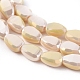 Electroplate Opaque Solid Color Glass Beads Strands EGLA-G036-B-FR03-3