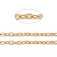 Brass Flat Oval Cable Chains CHC025Y-01-G-3