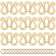Sunnyclue 1 boîte de 12 fermoirs de bracelet plaqués or 18 carats véritables fermoirs d'extrémité de bijoux crochet en M avec anneaux ouverts micro pavé de zircone cubique fermoir double crochet en S petits fermoirs en S en strass pour fournitures de fabrication de bijoux KK-SC0003-42-1