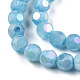 Brins de perles de verre dépolies opaques EGLA-N006-076B-3