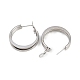 Серьги-кольца из нержавеющей стали 202 с тройным креплением EJEW-XCP0001-17-2