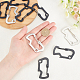 Unicraftale 12Pcs 2 Style Stainless Steel Keychain Clasp Findings STAS-UN0020-69-2