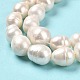 Fili di perle di perle d'acqua dolce coltivate naturali PEAR-E016-109-4