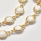 (vente de stock de vacances) chaînes de perles faites à la main en verre k9 à facettes KK-G317-01G-RS-2