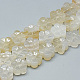 Carved Natural White Agate Beads Strands G-T122-08F-1