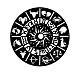 Nbeads calendrier du zodiaque décoration murale en métal HJEW-WH0067-124-1