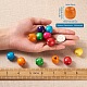 240 pièces 8 couleurs craftdady teint perles en bois d'érable naturel WOOD-CD0001-06B-LF-7