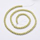 Brins de perles rondes en verre teinté écologique HY-A002-4mm-RB105-1