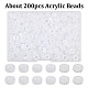 200шт акриловые бусины&nbsp;KY-YW0002-06B-1