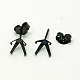 316 Stainless Steel Stud Earring Findings STAS-H058-4-B-1
