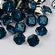 2-Hoyo botones de octágono de acrílico Diamante de imitación de Taiwán BUTT-F016-10mm-17-1