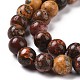 Perles de jaspe peau de léopard rouge naturel brins GSR066-3